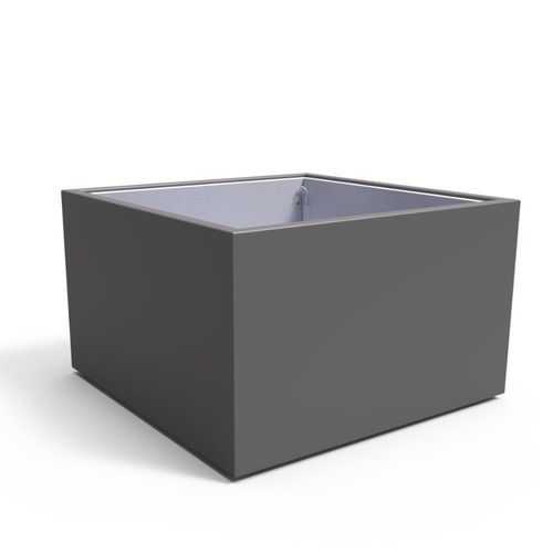 Cortenstahl-Pflanzkübel - LINEO - CROSO FRANCE - galvanisiertem Stahl / quadratisch / modern