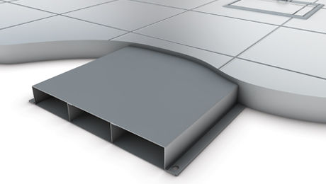 Stahl-Kabelkanal - U.F.1-4 - Unitrunk - bodenstehend / für professionellen Gebrauch