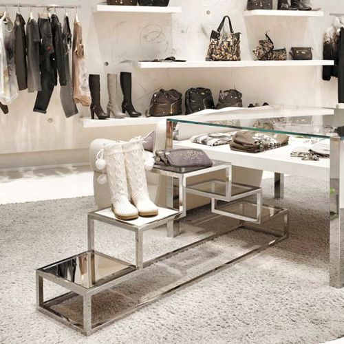Präsentierregal für Schuhe - PATRIZIA PEPE MILAN - LF ITALY - Glas / Edelstahl
