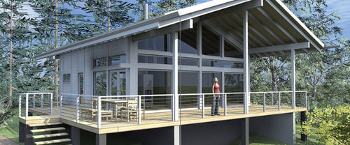 Fertigbauhaus - POLAR 103 - Polar Life Haus - umweltfreundlich / modern / mit Terrasse