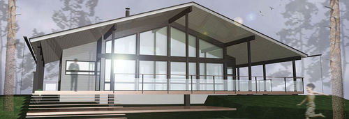 Fertigbauhaus - POLAR 138 - Polar Life Haus - umweltfreundlich / modern / mit Terrasse