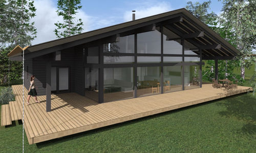 Fertigbauhaus - POLAR 173 - Polar Life Haus - umweltfreundlich / modern / mit Terrasse