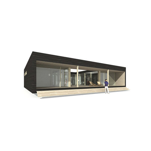 Fertigbauhaus - PLUSVILLA ATRIUM 114 - Polar Life Haus - umweltfreundlich / modern / aus Holz