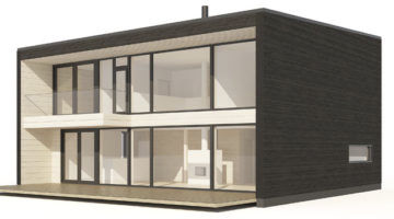 Fertigbauhaus - PLUSLOG L - Polar Life Haus - aus Massivholz-Block / umweltfreundlich / modern