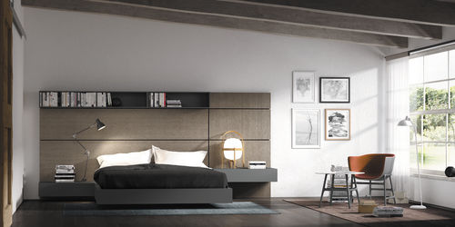 Doppelbett - PILEF  - Besform - modern / Kopfteil / mit Nachttisch