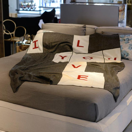 Kaschmirplaid - “I LOVE YOU”   - ARTIGIANI DEL CASHMERE - Made in Italy