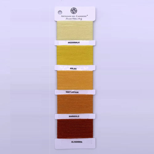 Stoff / Für Plaid - YARN YELLOW/ORANGE/2 - ARTIGIANI DEL CASHMERE - für die Innenarchitektur / einfarbig / aus Kaschmir