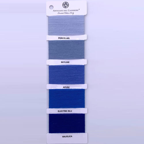 Stoff / Für Plaid - BLUE YARNS/2 - ARTIGIANI DEL CASHMERE - für die Innenarchitektur / einfarbig / aus Kaschmir
