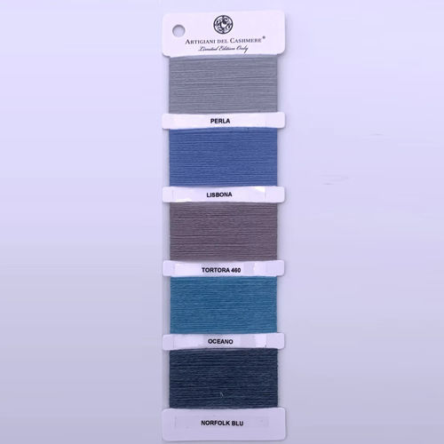 Stoff / Für Plaid - BLUE YARNS/3 - ARTIGIANI DEL CASHMERE - für die Innenarchitektur / einfarbig / aus Kaschmir