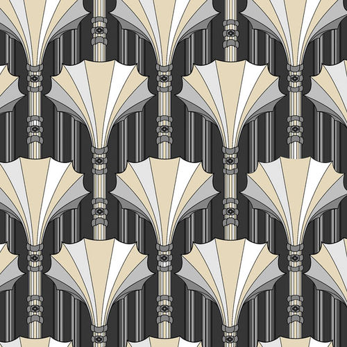 Vorhangstoff - DECO ECLECTIC DECO SCALLOP COLUMNS - Loome Fabrics - Motiv / Baumwolle