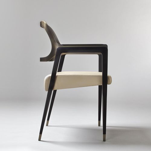 Moderner Stuhl - CARLTON  - Rossato Srl - für den Innenraum / Leder / Gestell aus Nussbaum