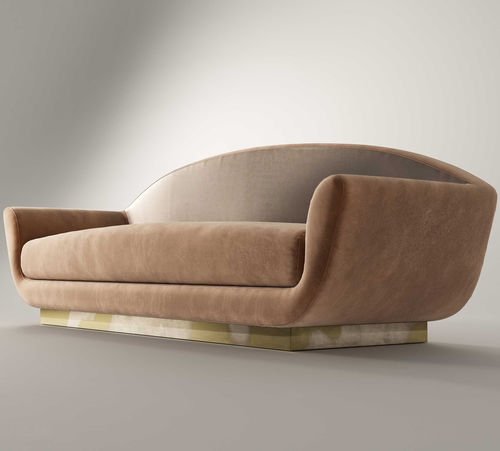 Modernes Sofa - KEATON  - Rossato Srl - Samt / grau / rosa