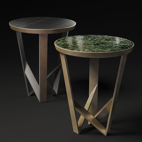 Moderner Beistelltisch - DORCHESTER  - Rossato Srl - Hemlock / Marmor / Gestell aus Messing