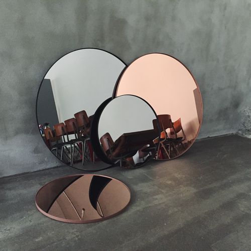 Wandmontierter Spiegel - QUADRO/CIRCUM - AYTM - modern / rund / quadratisch
