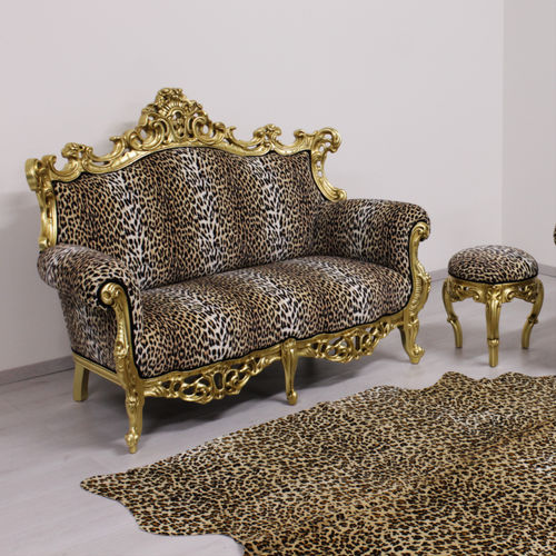 Neobarock-Sofa - FINLANDIA ANIMALIER - ORSITALIA - für Wohnzimmer / für Yacht / Samt