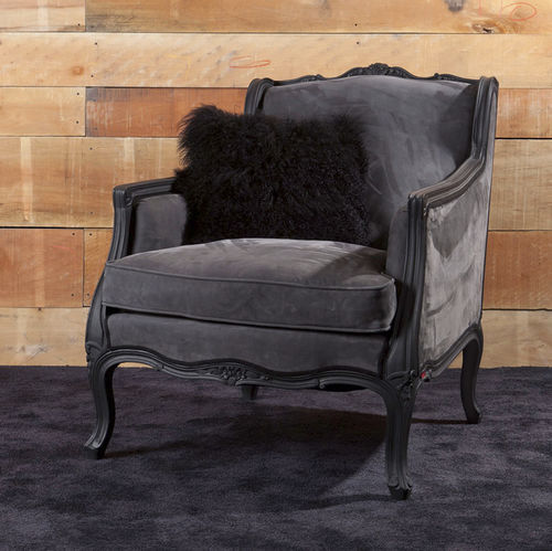Stil-Clubsessel - BAX - ORSITALIA - Leder / Samt / abperlendes Gewebe