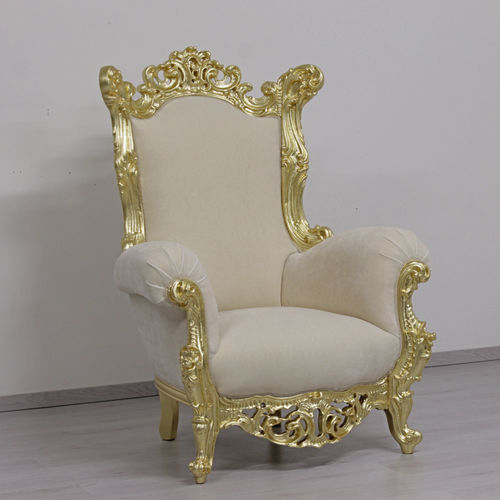 Neobarock-Sessel - FINLANDIA TRONO - ORSITALIA - Samt / Acrylgewebe / abperlendes Gewebe