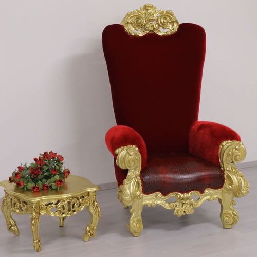 Sessel / Louis XV - AMBASSADOR THRONE - ORSITALIA - Samt / abperlendes Gewebe / Satin