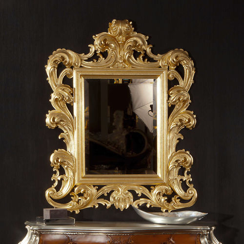Wandmontierter Spiegel - RICCIOLO SMALL - ORSITALIA - Ludwig XV. / quadratisch / Massivholz