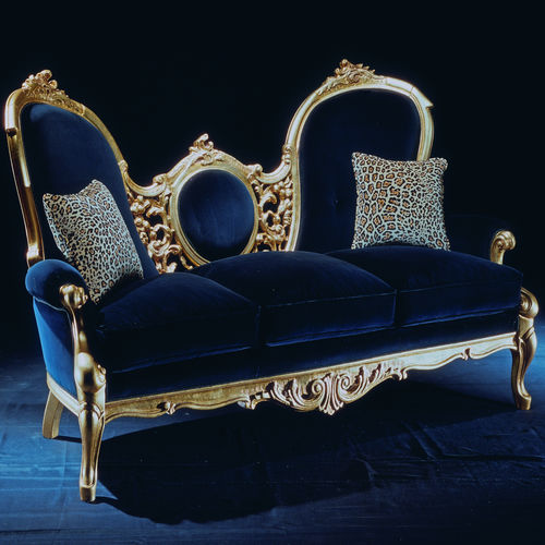 Neobarock-Sofa - MEDAGLIONE - ORSITALIA - Samt / Baumwolle / Acrylgewebe