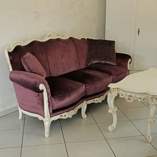 Sofa / französischer Stil - SYMPHONY - ORSITALIA - Samt / abperlendes Gewebe / Trevira CS®