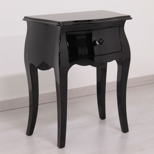 Klassischer Nachttisch - BUTTERFLY 1 DRAWER - ORSITALIA - lackiertes Holz / Massivholz / hochglanzlackiertes Holz