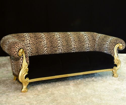 Neobarock-Sofa - QUEEN  - ORSITALIA - Samt / Baumwolle / Leinen