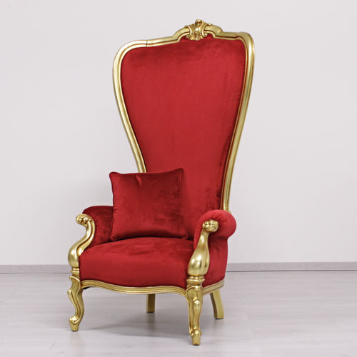 Sessel / Ludwig XVI. - RE SOLE THRONE - ORSITALIA - Samt / abperlendes Gewebe / Wolle