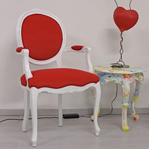 Esszimmerstuhl / Louis XV - FIORE - ORSITALIA - für Küche / für Wohnzimmer / Samt