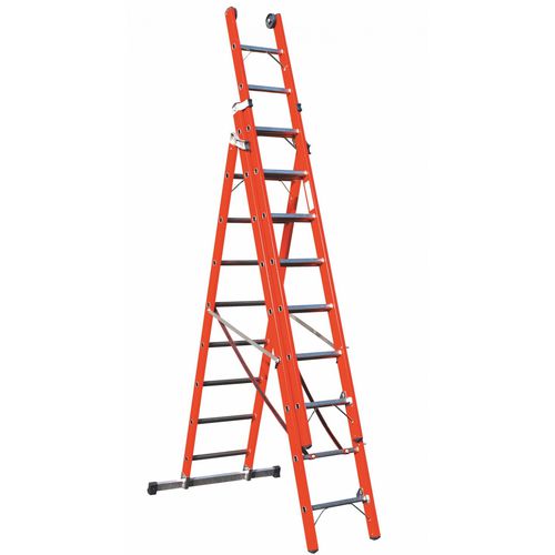 Professionelle Leiter / Glasfaser - V047 - V047Z - Frigerio Carpenterie - Arbeit / teleskopisch / faltbar