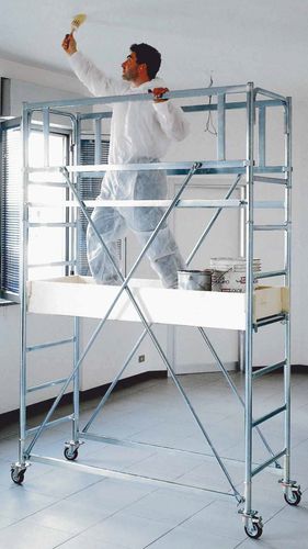 Gerüst / galvanisiertem Stahl - MINI INDOOR - Frigerio Carpenterie - auf Rollen