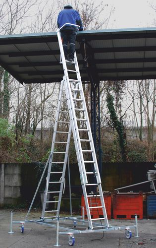 Professionelle Leiter / Arbeit - 5056 - Frigerio Carpenterie - teleskopisch / faltbar / Anstell