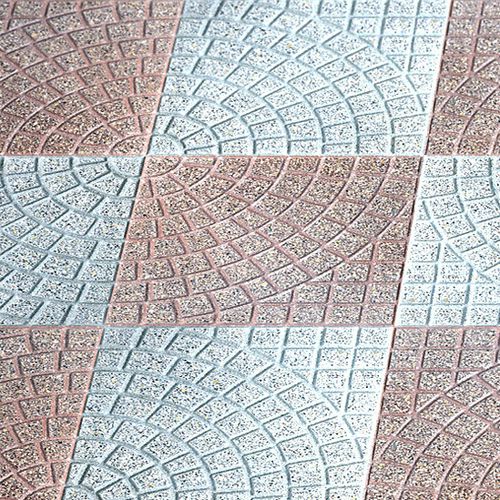 Porphyrpflaster - VENTAGLIO/CURVA - Giulioli Pavimenti - Mamorgranulat / Zement / für Außenbereich