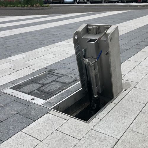 Bodeneinheits-Sperrpfosten - TYPE 9 - Kent Stainless - versenkbar / Edelstahl / Wasserversorgung