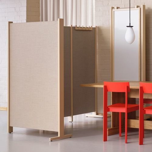 Bodenstehende Bürotrennwand - KYOTO - ZilenZio - Stoff / Esche / Wolle