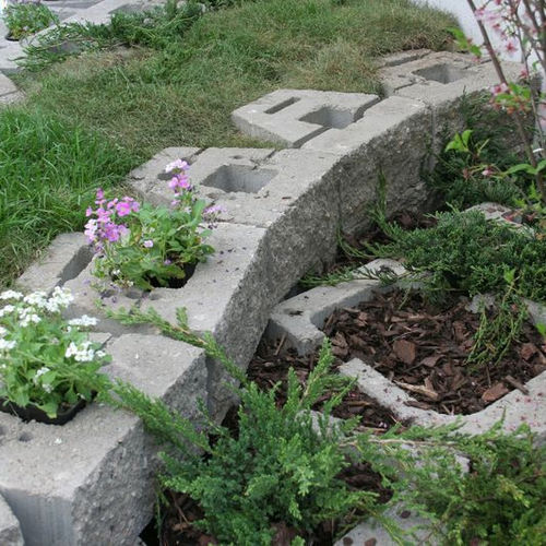 Hohler Betonstein - GEOSTONE MINISHELF - KB BLOK - für Gartenzäune / hochbelastbar