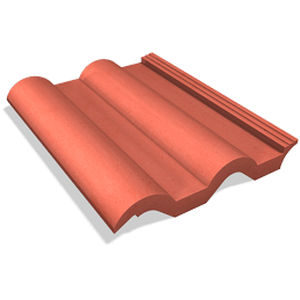 Verfalzt-Dachziegel - SCANDINAVIAN  - KB BLOK - Beton / doppelt / schwarz