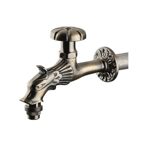 Einhebelmischer für Waschtisch - PANGEA - wandmontiert / Bronze / für Außenbereich