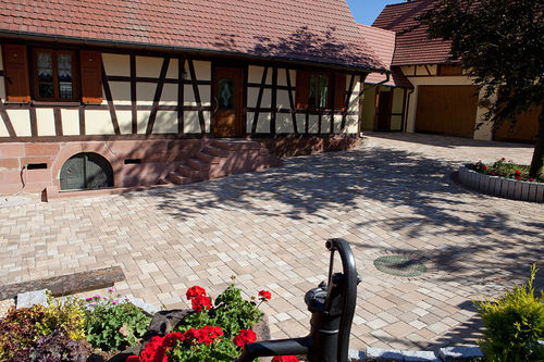 Betonpflasterstein - ORTENAUER  - UHL - zur Drainage / befahrbar / für öffentliche Bereiche