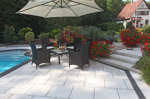 Betonfliesen - UHL - matt / für Garten / für Poolrand