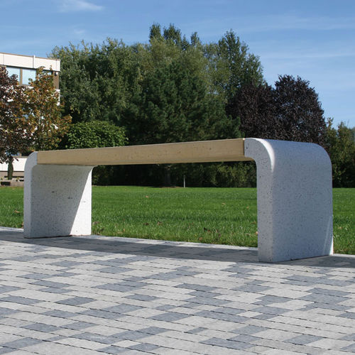Moderne Gartenbank - UHL - Holz / Beton
