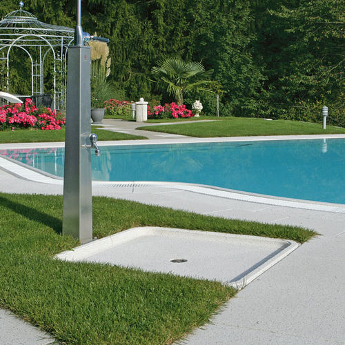 Rechteckige Duschtasse - UHL - Beton / für Garten