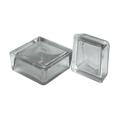 Quadratischer Glasbaustein - VET01 series - DAKOTA - glatt / für Innenwand / geformt