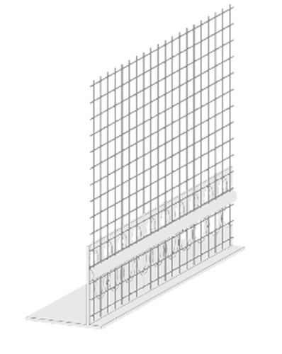 PVC-Profil - ZIN33-1671L - DAKOTA - Glasfaser / L / für Fassaden