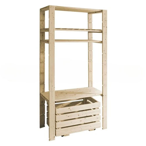 Modulregal - COMBO - DAKOTA - mit Rollen / modern / Holz