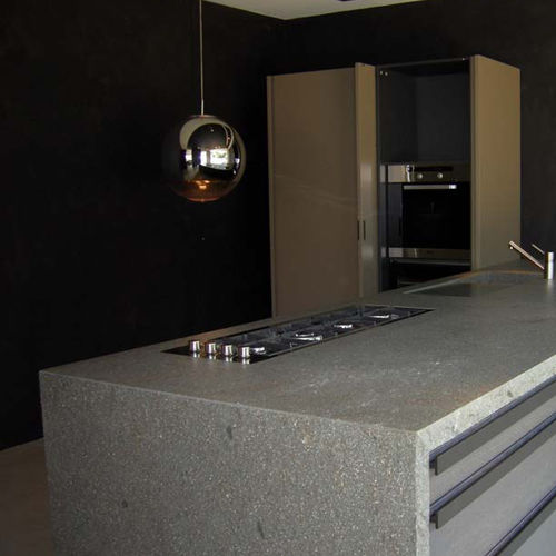 Steinarbeitsplatte - GREY-GREEN PORPHYRY - EURO PORFIDI - für Gewerbegebrauch / für Küche