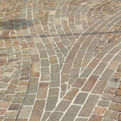 Porphyrpflasterstein - SETTS - BINDERI - PORFIDI ITALIA 2000 - für Außenbereich / matt / Holzoptik