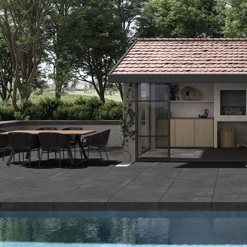 Feinsteinzeugfliesen - NUIT CARVED - KRONOS CERAMICHE - matt / in Naturoptik / 3D