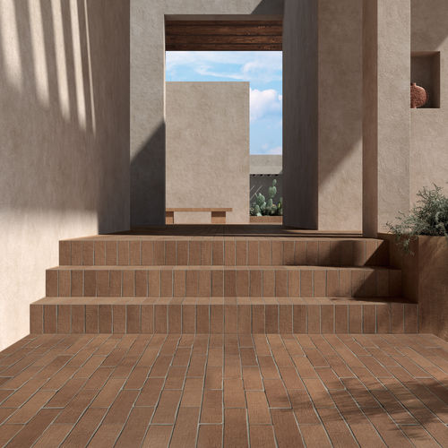Feinsteinzeugfliesen - MATTONE - KRONOS CERAMICHE - poliert / in Naturoptik / für Außenbereich
