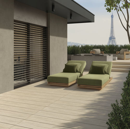 Holzfliesen - PURE - KRONOS CERAMICHE - in Naturoptik / für Außenbereich / für Terrasse